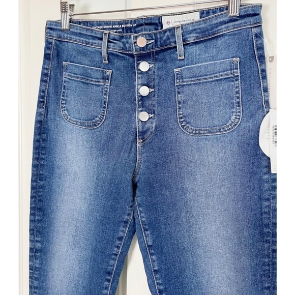 NWT ANTHROPOLOGIE AG Vintage Stevie Ankle Button Up Jean-26 - Picture 10 of 16